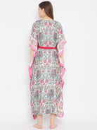 The Kaftan Company Kaftan Royal Gardenia White Maxi Kaftan