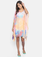 The Kaftan Company Kaftan Smudged Scape Sheer Beachwear Kaftan - (Clearance - Final Sale)