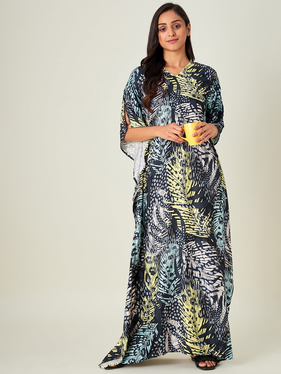 The Kaftan Company Kaftan Tropica Animal Print Kaftan