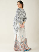 The Kaftan Company Kaftan White Digital Printed Night Wear Maternity Kaftan