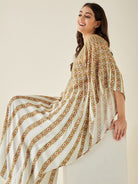 The Kaftan Company Kaftan White Sunburst Supersoft Kaftan Loungewear