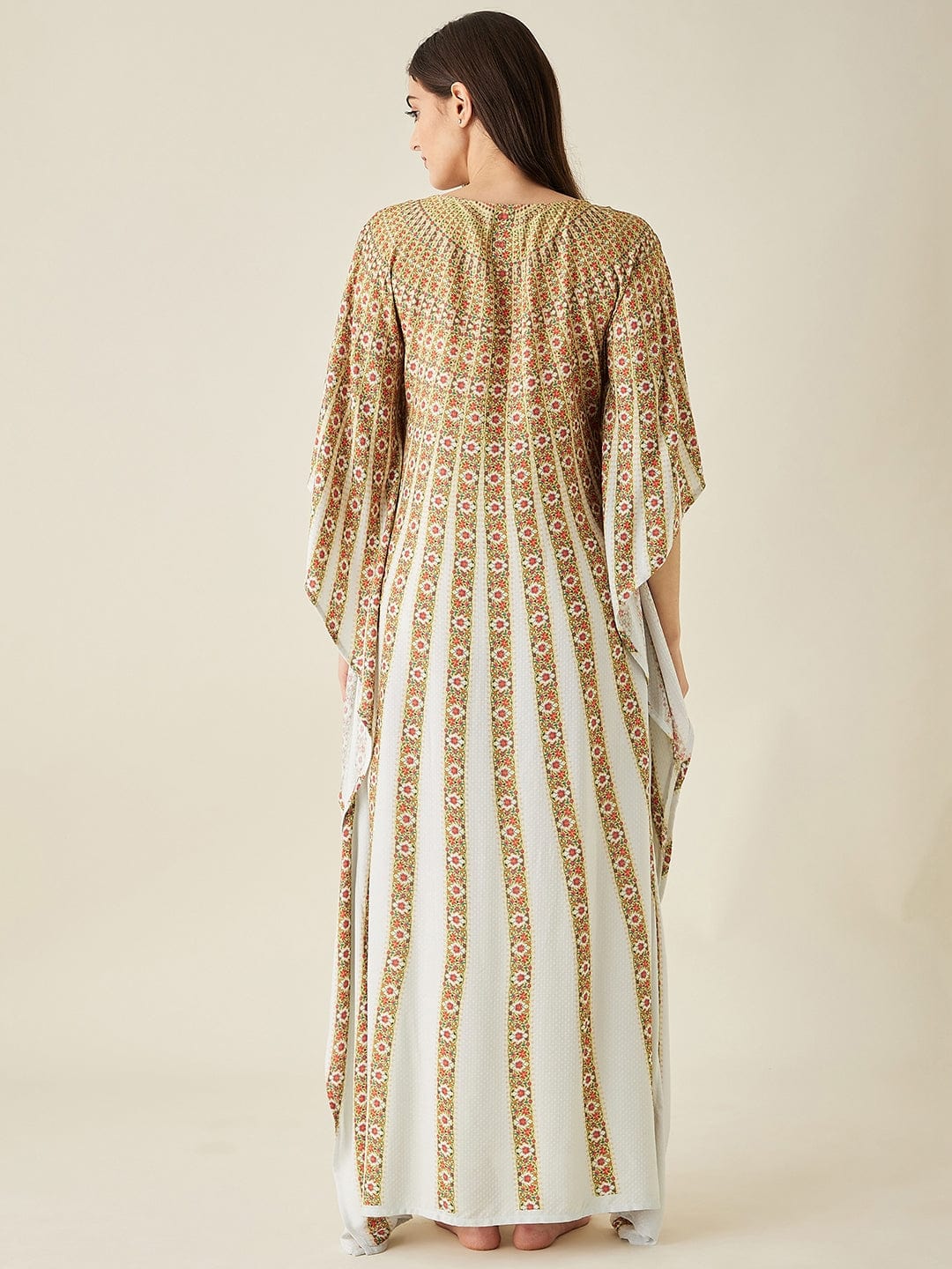 The Kaftan Company Kaftan White Sunburst Supersoft Kaftan Loungewear
