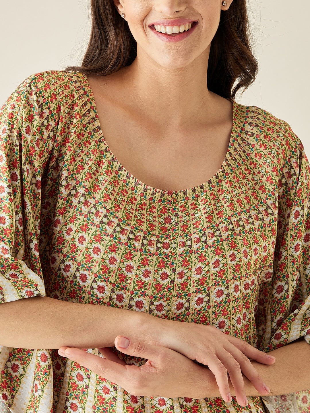 The Kaftan Company Kaftan White Sunburst Supersoft Kaftan Loungewear
