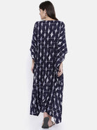 The Kaftan Company Kurta Indigo Trapezoid Kaftan Kurta with Slit - (Clearance - Final Sale)