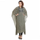 The Kaftan Company Kurta Olive Embroidered Floral Kaftan - (Clearance - Final Sale)