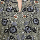 The Kaftan Company Kurta Olive Embroidered Floral Kaftan - (Clearance - Final Sale)