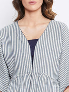The Kaftan Company Loungewear Reversible Plaids and Stripes Cotton Lounge Set - (Clearance - Final Sale)
