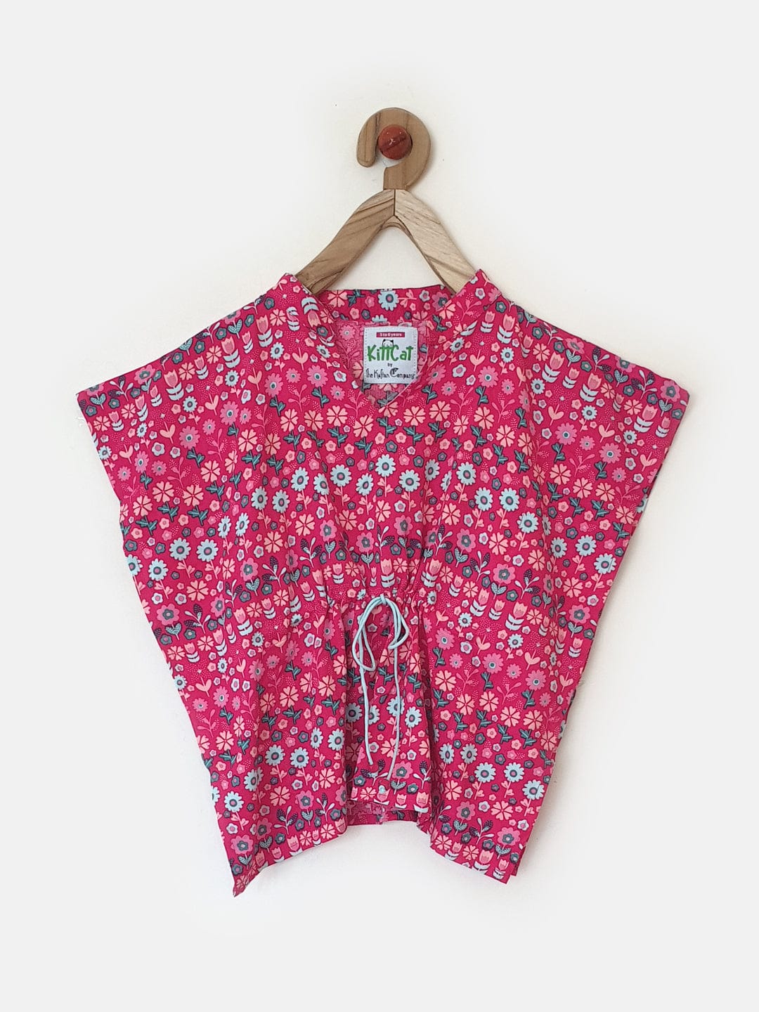 The Kaftan Company Nightdress Girls Fuschia Florals Girls Shorts Set
