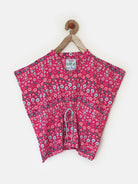 The Kaftan Company Nightdress Girls Fuschia Florals Girls Shorts Set