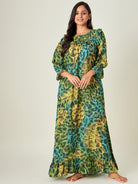 The Kaftan Company Nightdress Green Tropica Animal Nightdress