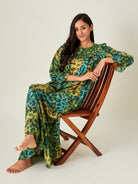 The Kaftan Company Nightdress Green Tropica Animal Nightdress