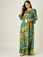 The Kaftan Company Nightdress Green Tropica Animal Nightdress