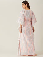 The Kaftan Company Nightdress Peach Geometric Print Maternity and Feeding Gownset