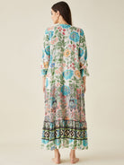 The Kaftan Company Nightdress White Floral Modal Lounge Dress