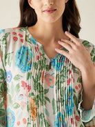 The Kaftan Company Nightdress White Floral Modal Lounge Dress