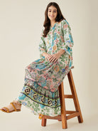 The Kaftan Company Nightdress White Floral Modal Lounge Dress