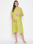 The Kaftan Company Nightdress Yellow Floweret Maternity Nightdress - (Clearance - Final Sale)