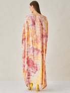 The Kaftan Company OneSize Pink Marble Tie Dye Draped Kaftan