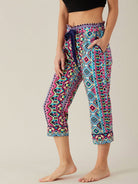 The Kaftan Company Pants Geometric Patterned Crepe Loungepants