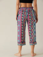 The Kaftan Company Pants Geometric Patterned Crepe Loungepants