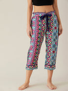 The Kaftan Company Pants Geometric Patterned Crepe Loungepants