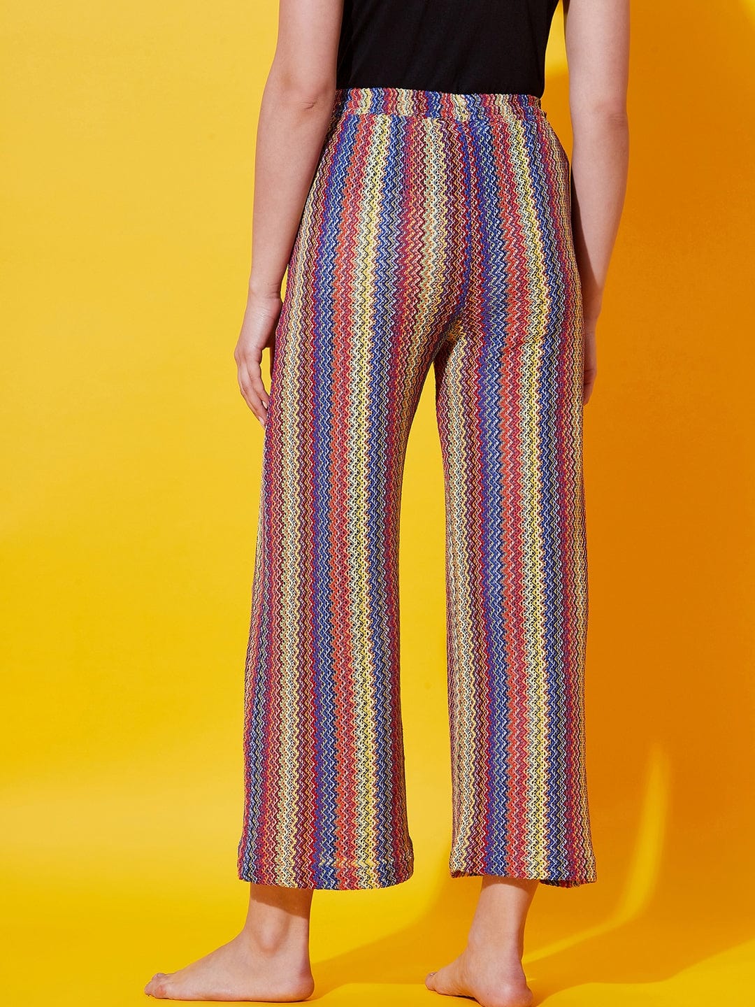 The Kaftan Company Pants Multi Color Knitted Lounge Pants (Final Sale)