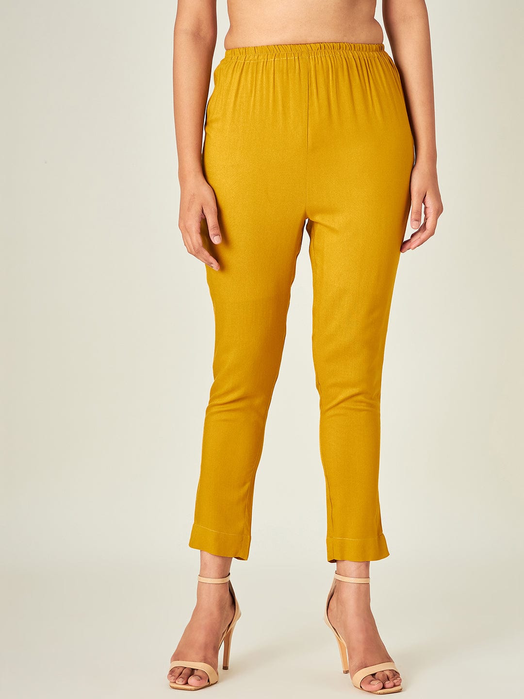The Kaftan Company Pants Mustard Yellow Tapered Pants