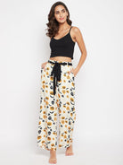 The Kaftan Company Pants Off-White Halloween Printed Lounge Pants