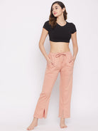 The Kaftan Company Pants Peach Paneled Loungepants