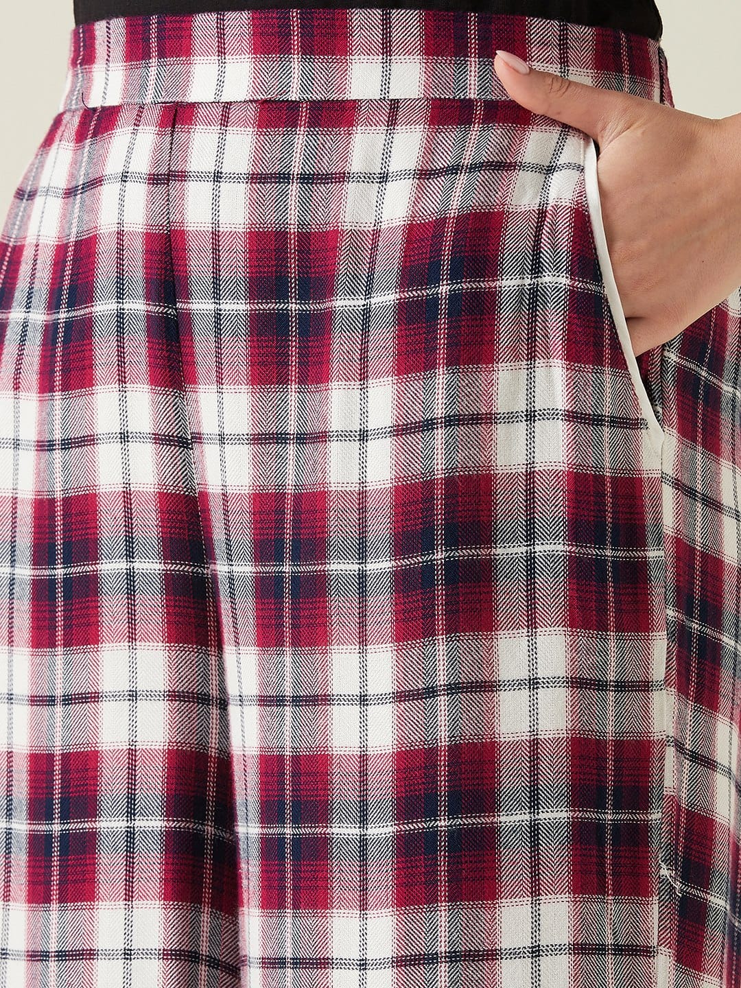 The Kaftan Company Pants Purple checks flared lounge pants (Final Sale)