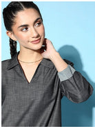 The Kaftan Company Pyjama Set Charcoal Denim Co-ord Set (Final Sale)