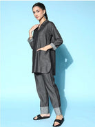 The Kaftan Company Pyjama Set Charcoal Denim Co-ord Set (Final Sale)