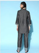 The Kaftan Company Pyjama Set Charcoal Denim Co-ord Set (Final Sale)