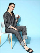 The Kaftan Company Pyjama Set Charcoal Denim Co-ord Set (Final Sale)