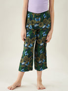 The Kaftan Company Pyjama Set Girls Navy Blue Daffodil Loungeset