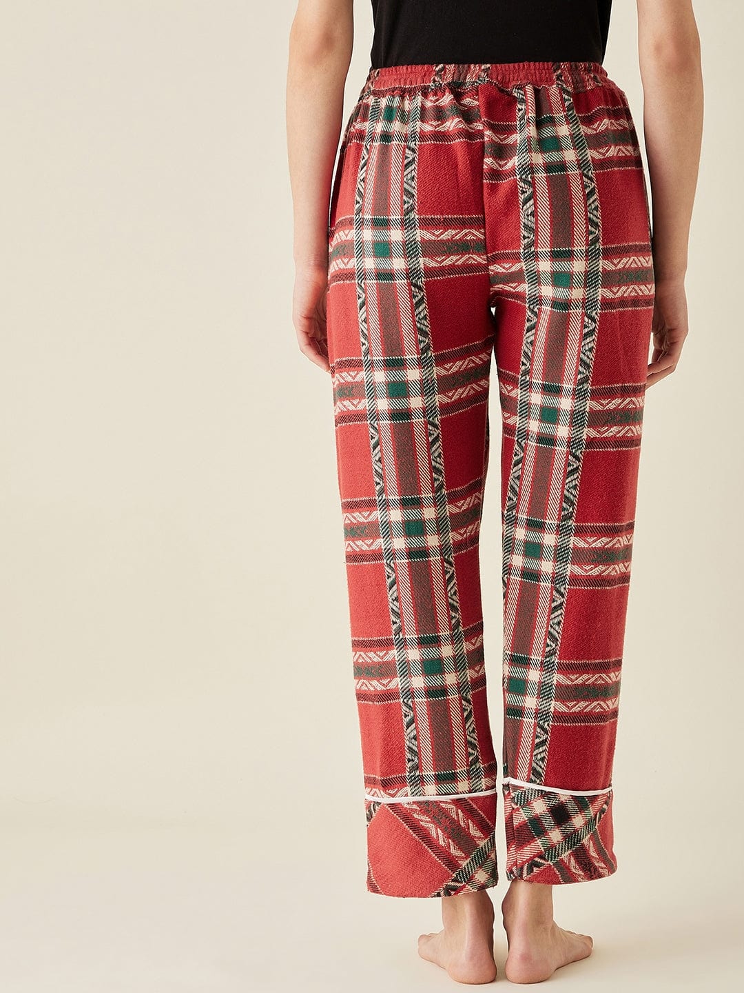 The Kaftan Company Pyjamas Winter Holiday Red Thick Cotton Pyjama