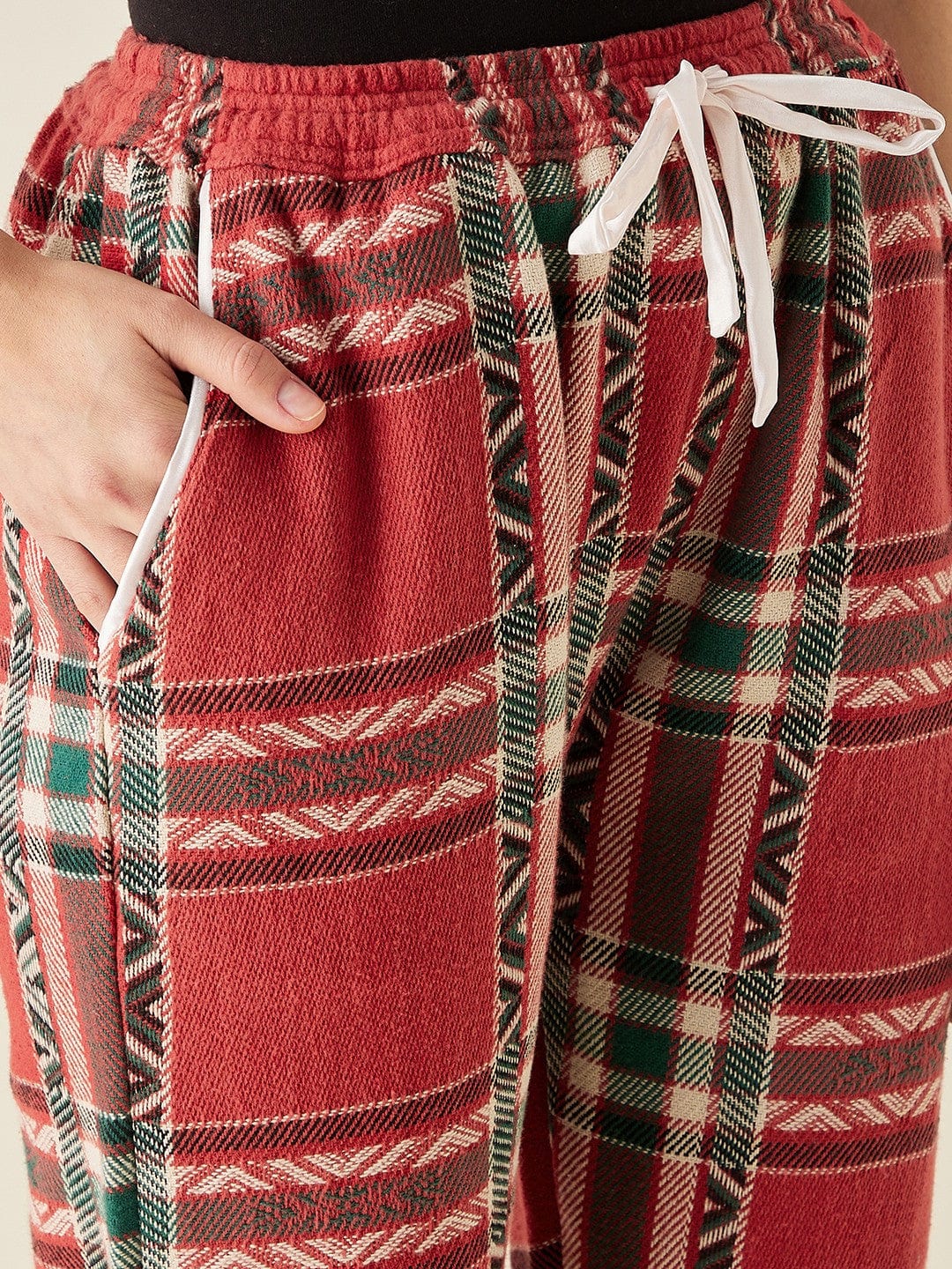 The Kaftan Company Pyjamas Winter Holiday Red Thick Cotton Pyjama