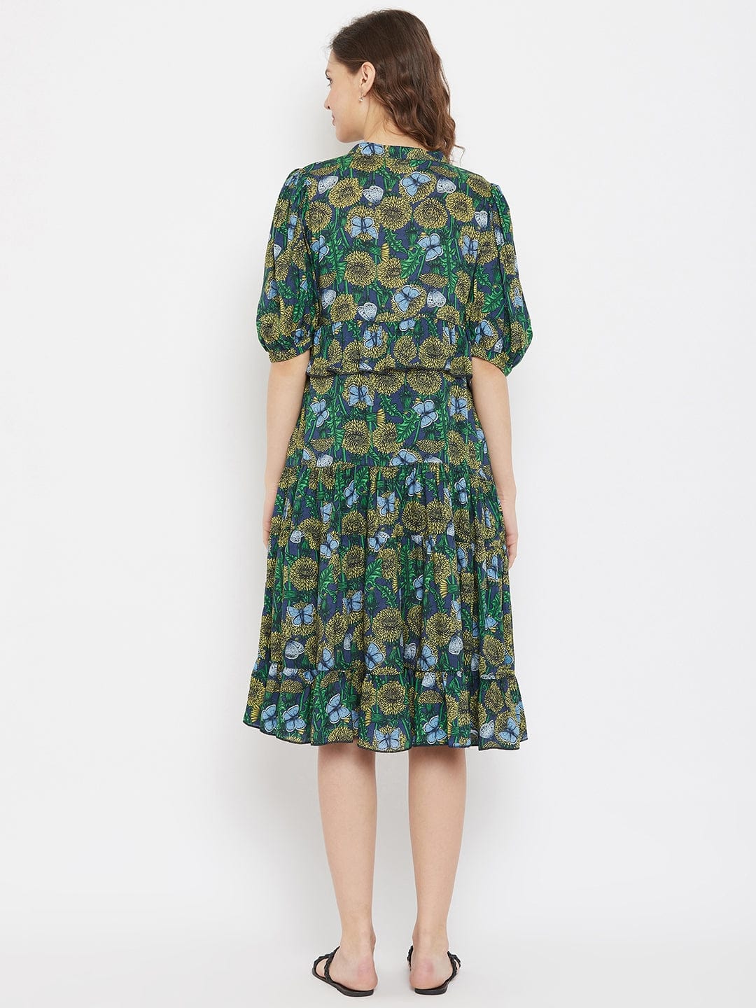 The Kaftan Company Resortwear Marigold Farm Navy Blue Modal Resort Dress