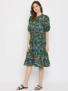 The Kaftan Company Resortwear Marigold Farm Navy Blue Modal Resort Dress