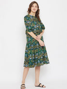 The Kaftan Company Resortwear Marigold Farm Navy Blue Modal Resort Dress