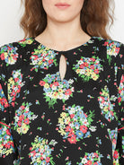 The Kaftan Company Shorts Set Floral Printed Black Shorts Set - (Clearance - Final Sale)