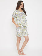 The Kaftan Company Shorts Set Funky Banana Printed Shorts Lounge Set - (Clearance - Final Sale)