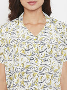 The Kaftan Company Shorts Set Funky Banana Printed Shorts Lounge Set - (Clearance - Final Sale)