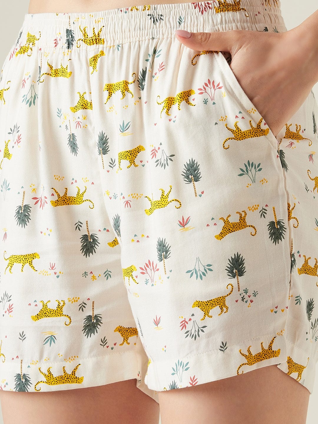 The Kaftan Company Shorts Set Ikat jungle top and shorts set