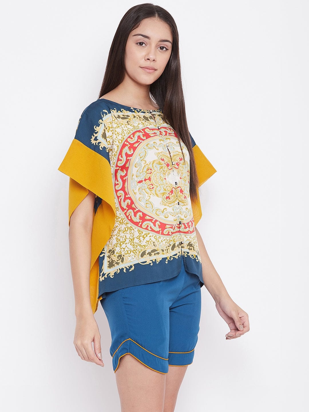 The Kaftan Company Shorts Set ORNAMENTAL PRINT KAFTAN SHORTS SET - (Clearance - Final Sale)