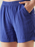 The Kaftan Company Shorts Set Striped blue top and shorts set