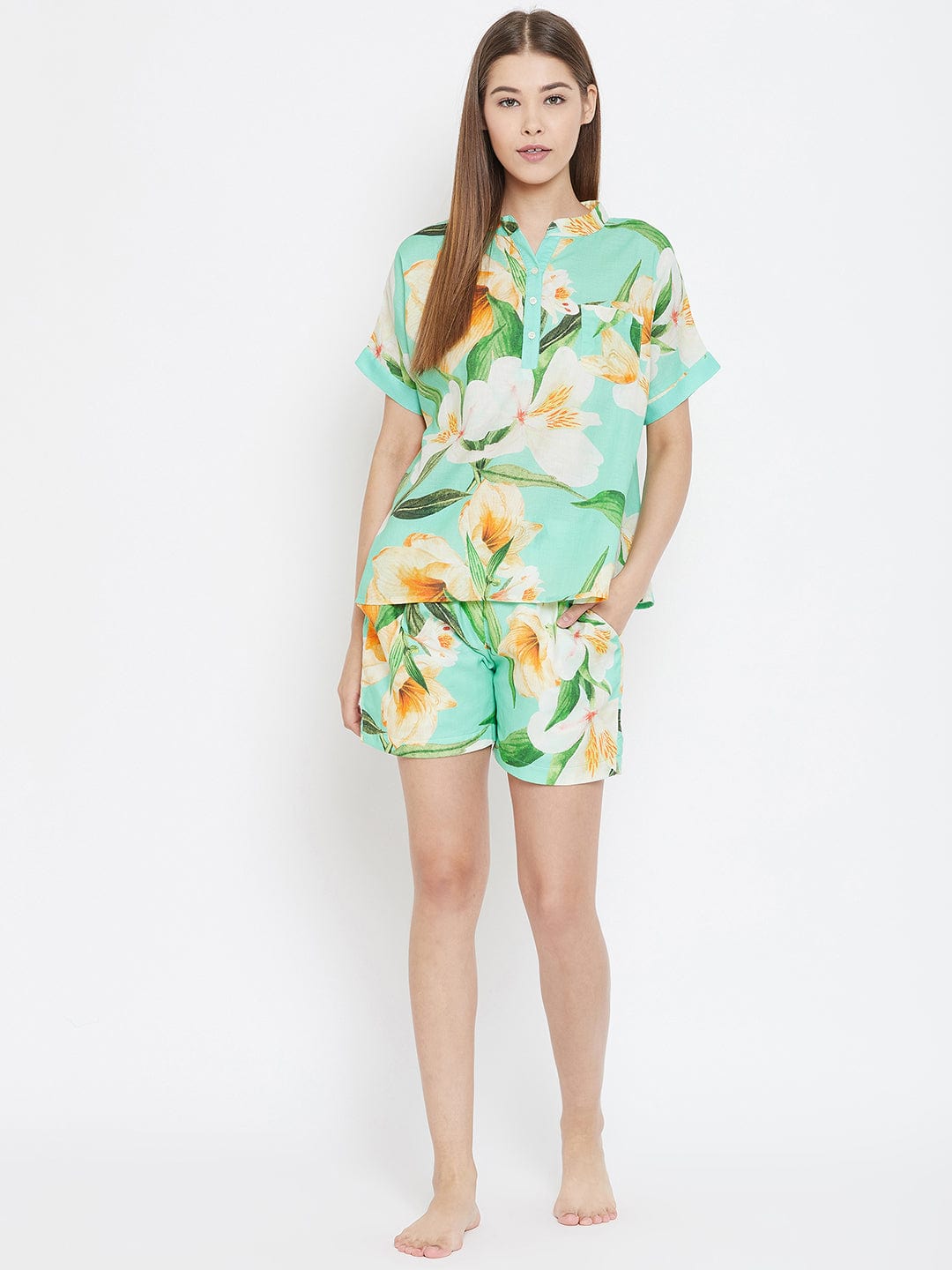 The Kaftan Company Shorts Set TROPICAL FLORETTE SHORTS SET (Clearance)