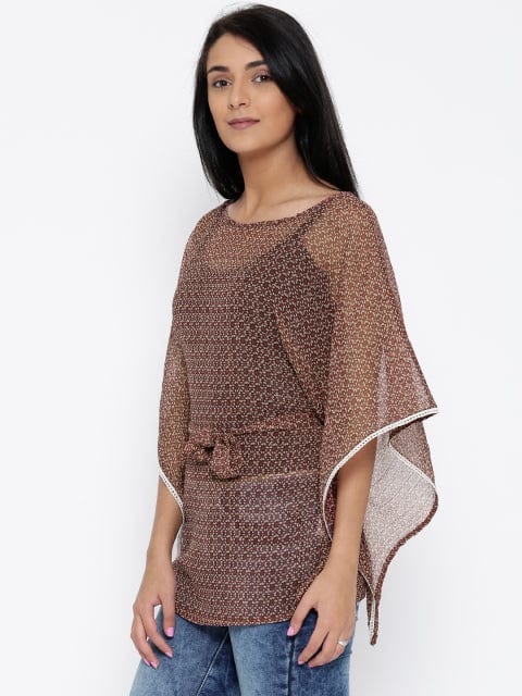 The Kaftan Company Tops Ditsy Dots  Butterfly Sleeve Top - (Clearance - Final Sale)