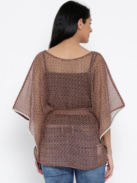 The Kaftan Company Tops Ditsy Dots  Butterfly Sleeve Top - (Clearance - Final Sale)