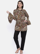 The Kaftan Company Tops Inked Murals Kalamkari Top - (Clearance - Final Sale)